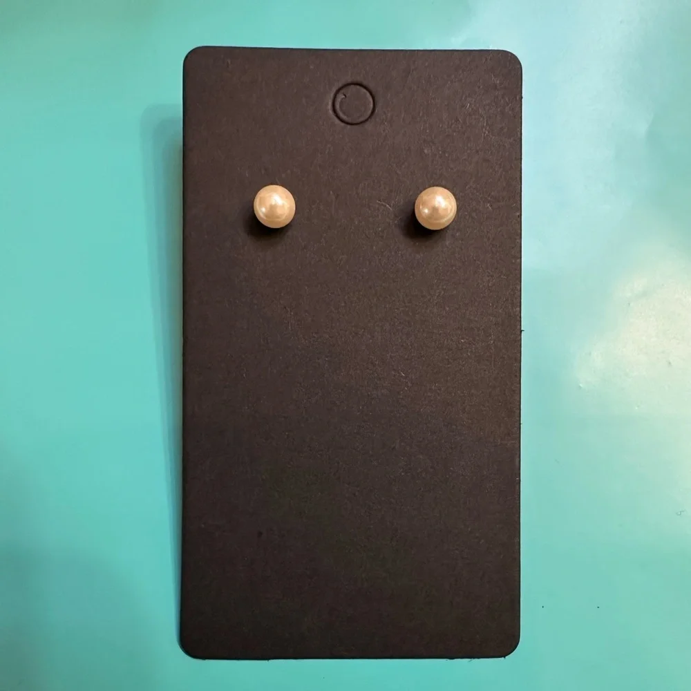 Faux Pearl Stud Earrings